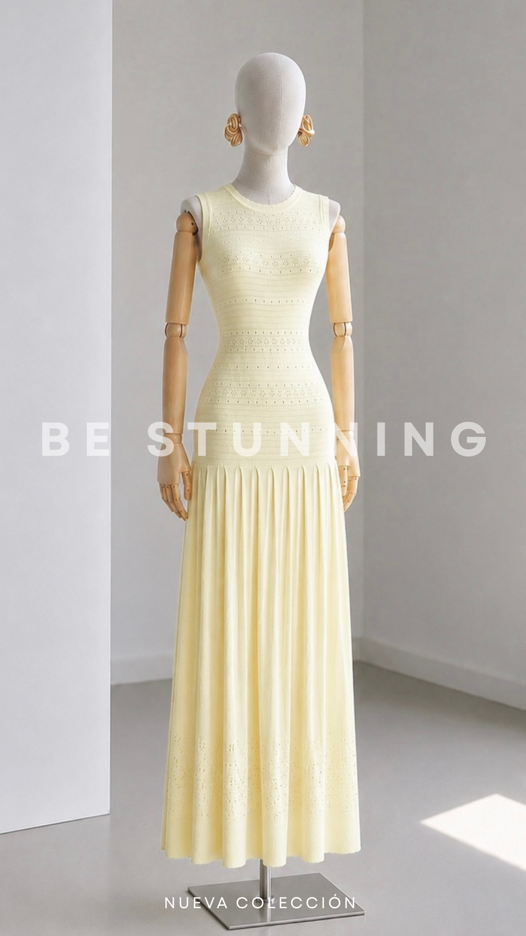 Vestido Tejido Lumi Amarillo