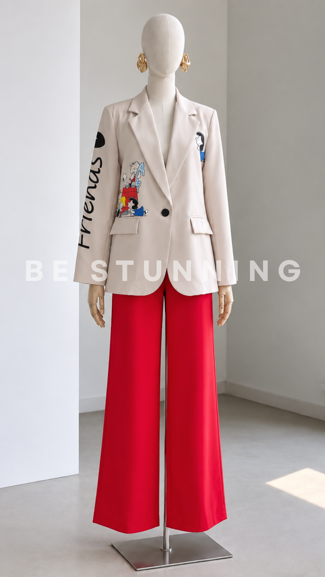 Blazer Peanuts con estampado gráfico