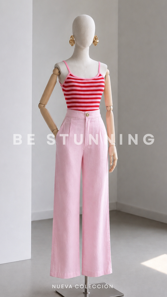 Pink palazzo trousers