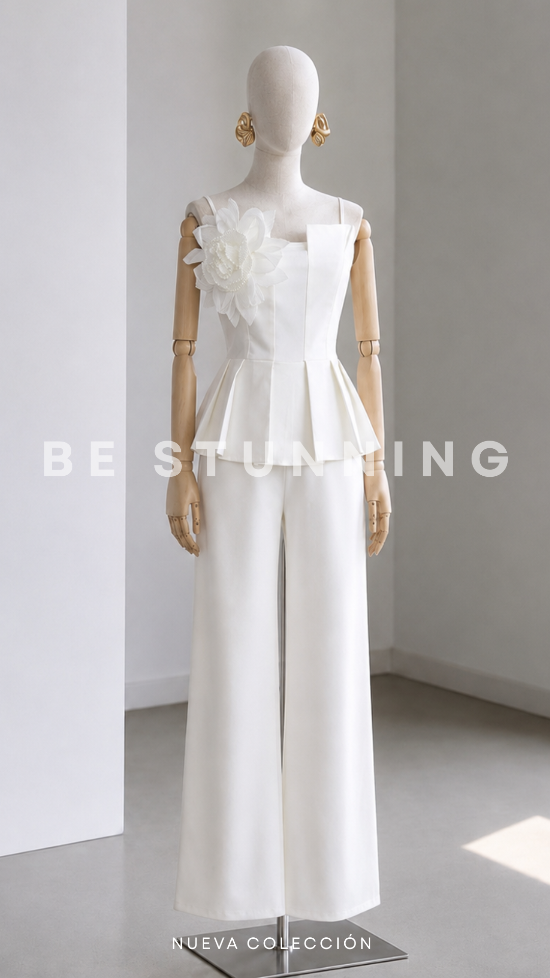 Top Fleur Blanco