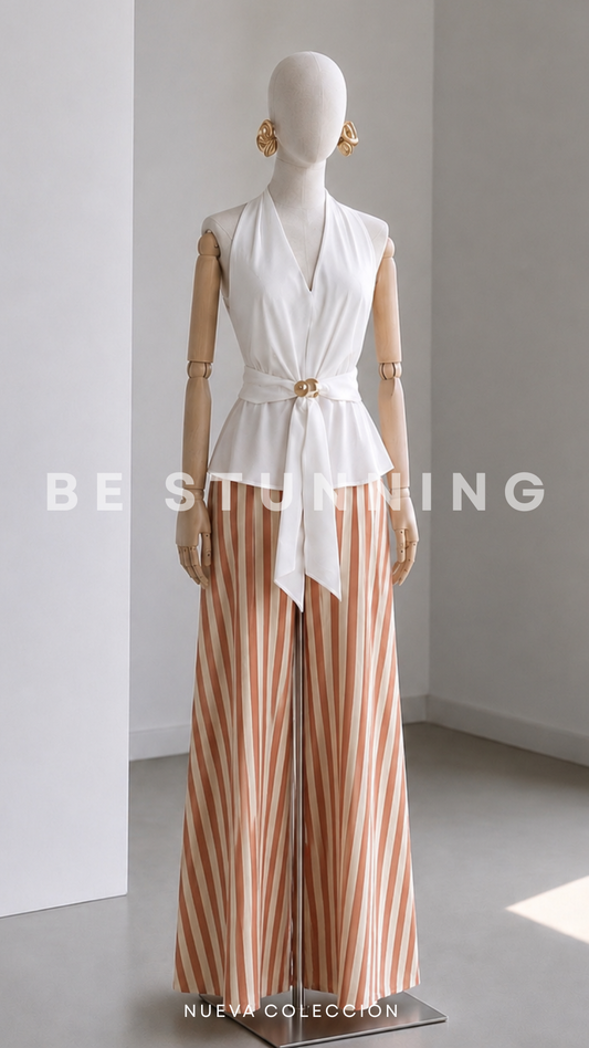 Pantalón Palazzo Riviera Rayas