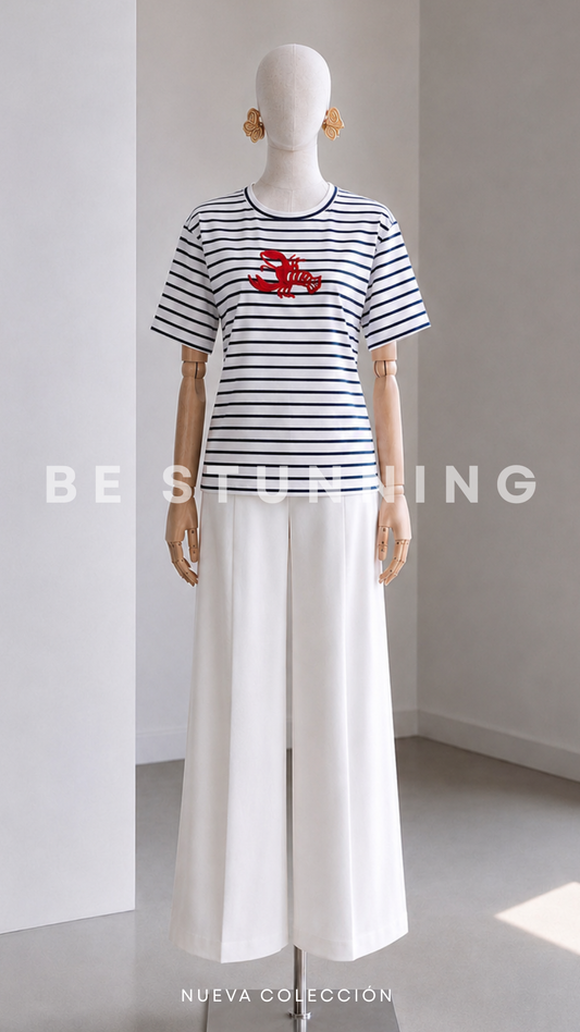 Striped lobster T-shirt