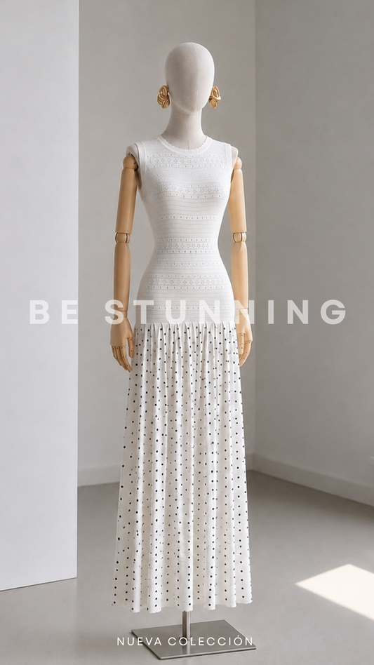 Vestido Midi Étoile Blanco