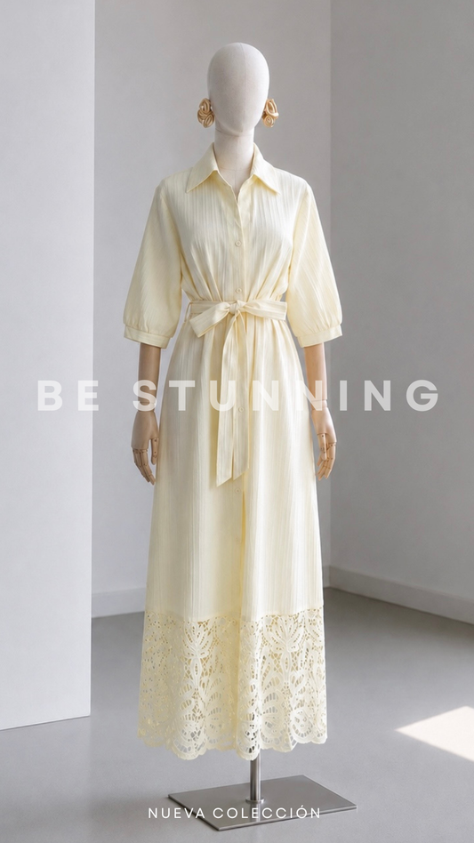 Vestido Camisero Lumière Amarillo