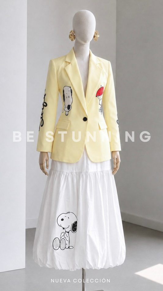 Snoopy yellow blazer