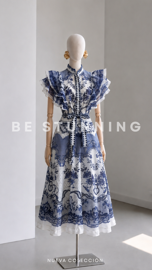 Vestido Estampado Azure