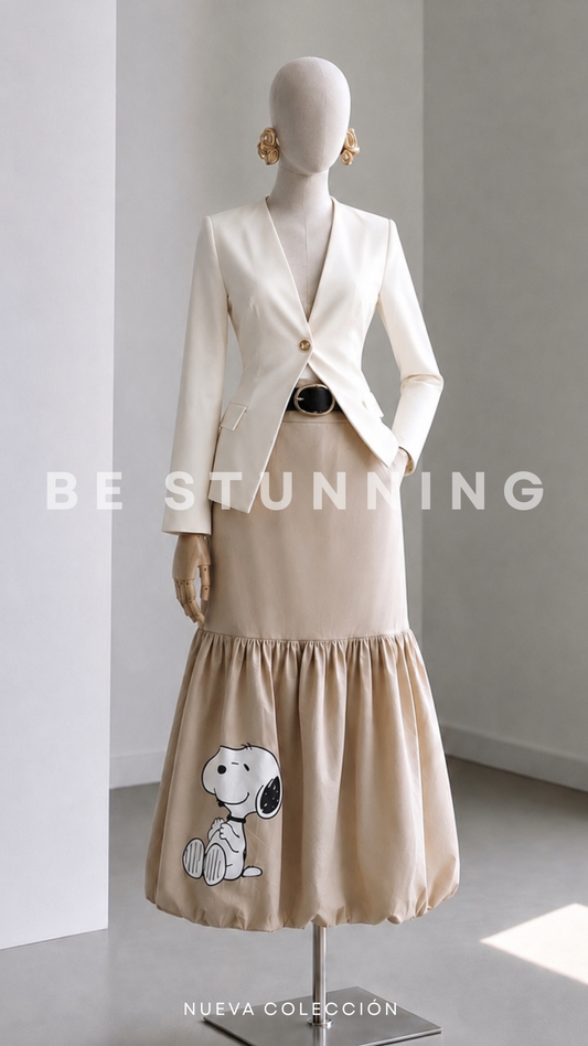 Blazer Capa Marfil
